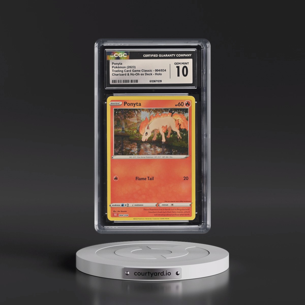 2023 Trading Card Game Classic - CLV, CLC, CLB #004/034 Ponyta - Charizard & Ho-Oh ex Deck - CLC Holo (CGC 10 GEM MINT)