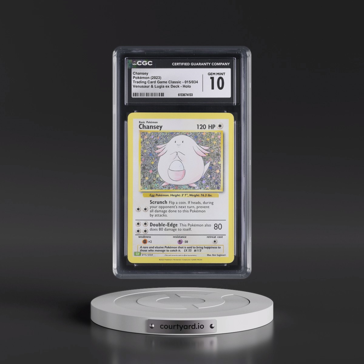 2023 Trading Card Game Classic - CLV, CLC, CLB #015/034 Chansey - Venusaur & Lugia ex Deck - CLV Holo (CGC 10 GEM MINT)