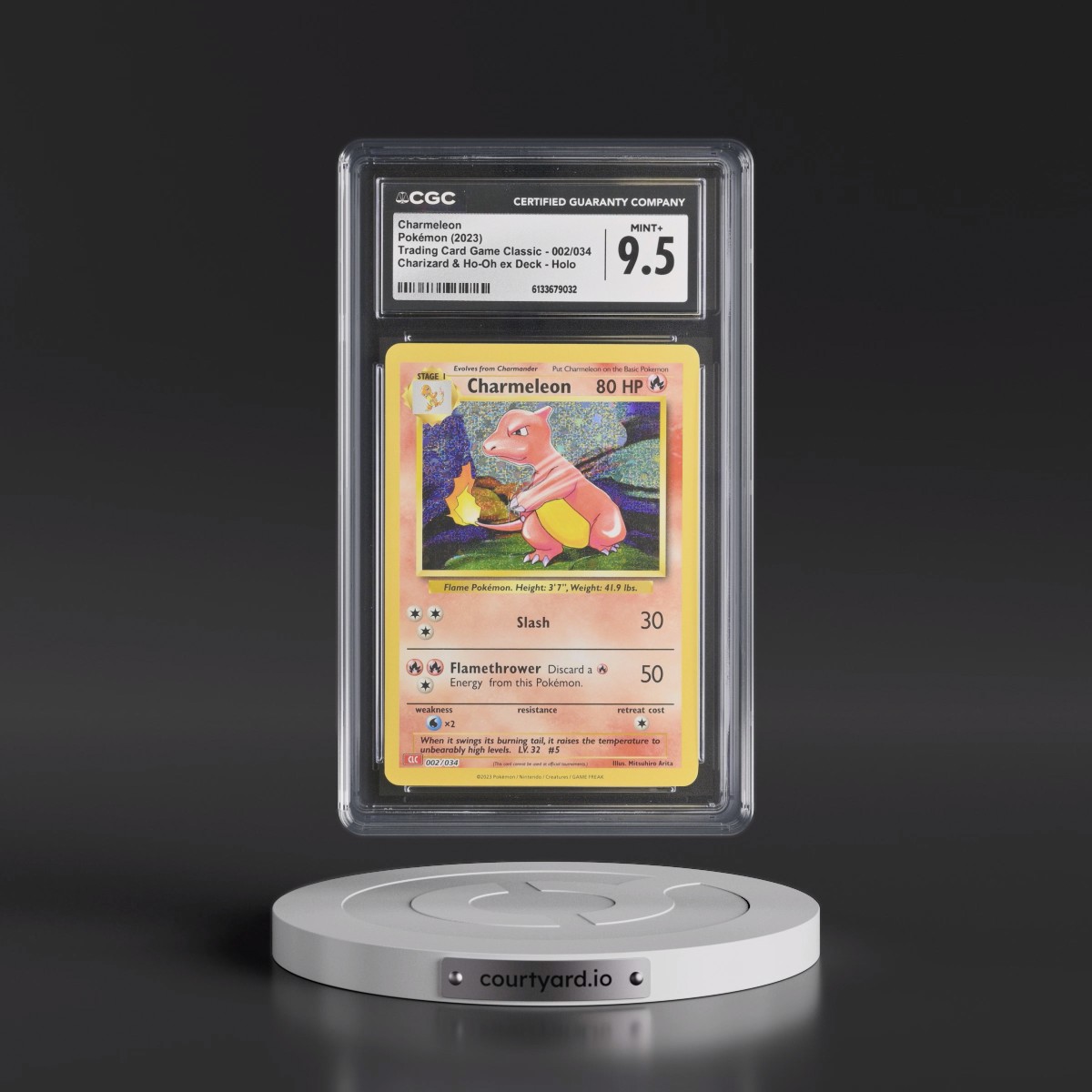 2023 Trading Card Game Classic - CLV, CLC, CLB #002/034 Charmeleon - Charizard & Ho-Oh ex Deck - CLC Holo (CGC 9.5 MINT+)