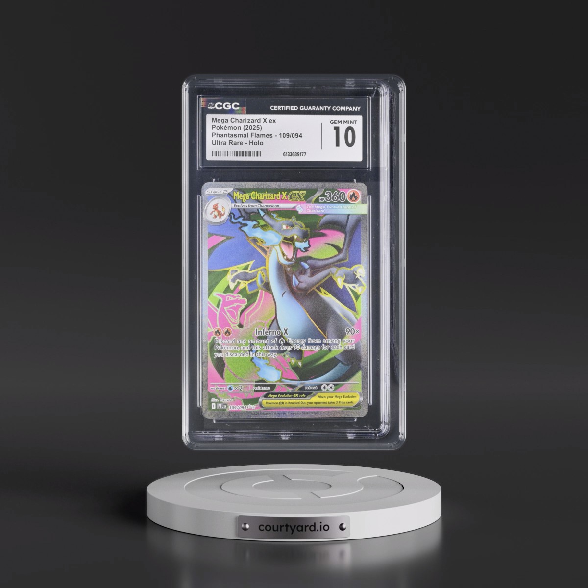 2025 Phantasmal Flames - PFL EN #109/094 Mega Charizard X ex - Ultra Rare Holo (CGC 10 GEM MINT)