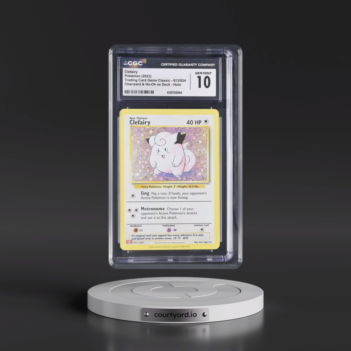 2023 Trading Card Game Classic - CLV, CLC, CLB #013/034 Clefairy - Charizard & Ho-Oh ex Deck - CLC Holo (CGC 10 GEM MINT)