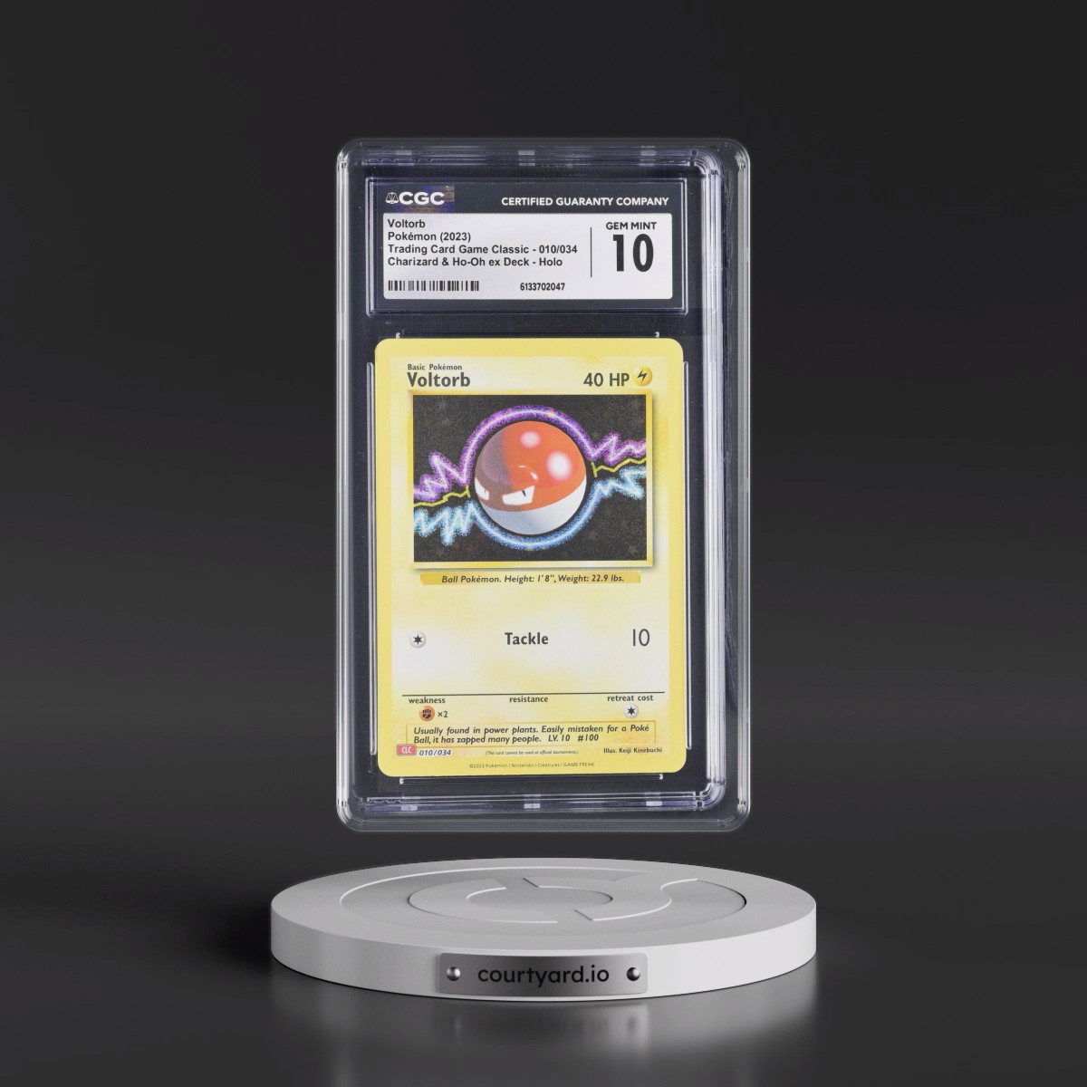 2023 Trading Card Game Classic - CLV, CLC, CLB #010/034 Voltorb - Charizard & Ho-Oh ex Deck - CLC Holo (CGC 10 GEM MINT)