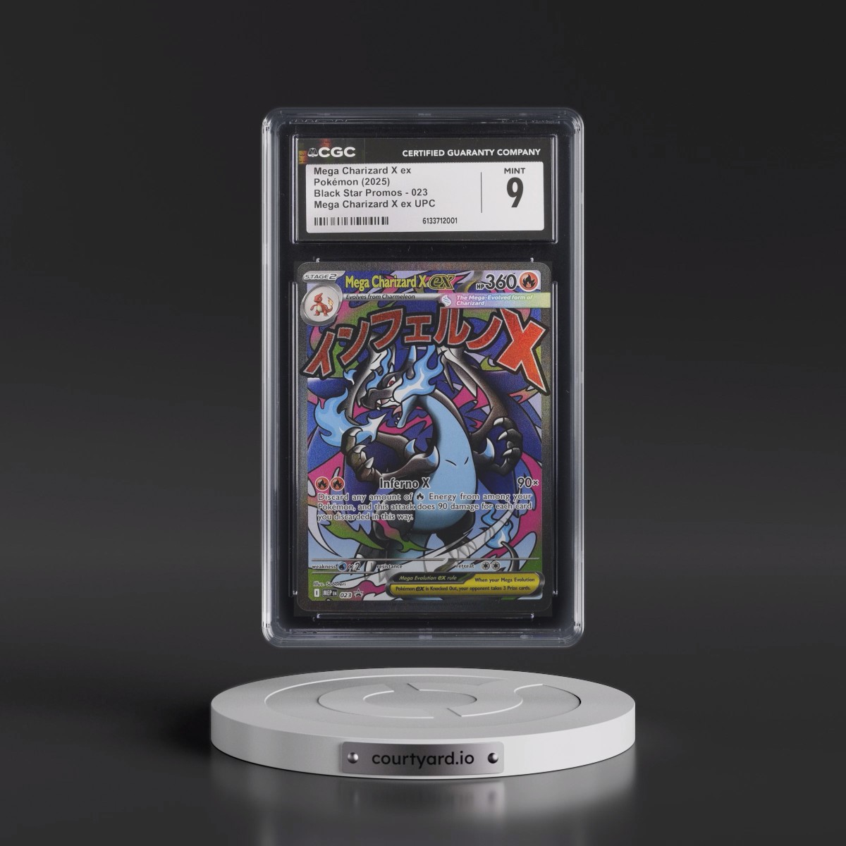 2025 Black Star Promos - Mega Evolution MEP EN #023 Mega Charizard X ex - Mega Charizard X ex Ultra Premium Collection (Holo) (CGC 9 MINT)