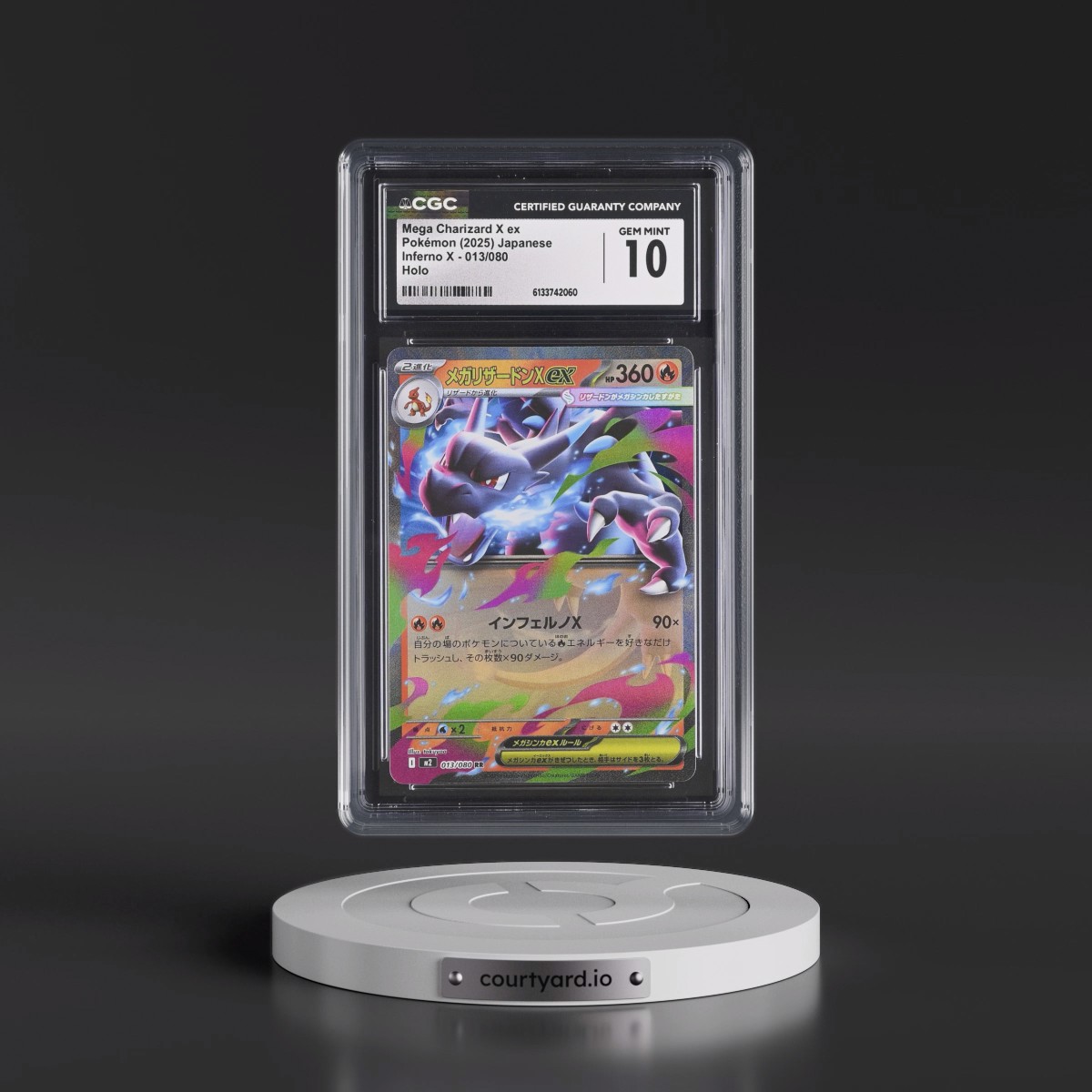 2025 Inferno X - M2 #013/080 Mega Charizard X ex - Holo (CGC 10 GEM MINT)