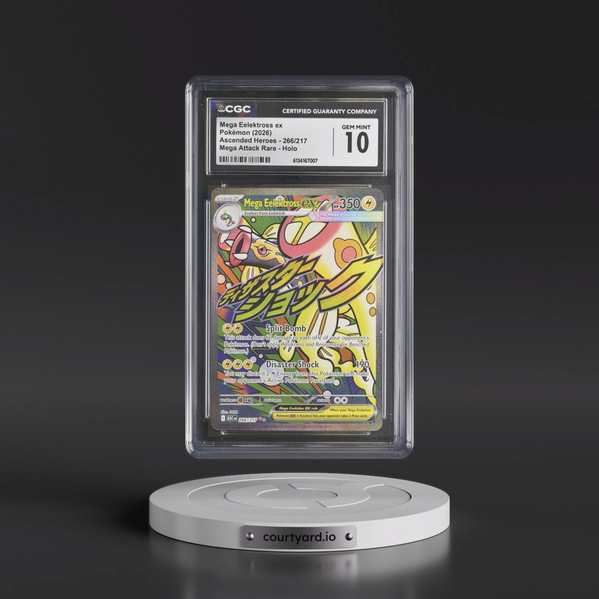 2026 Ascended Heroes - ASC EN #266/217 Mega Eelektross ex - Mega Attack Rare Holo (CGC 10 GEM MINT)