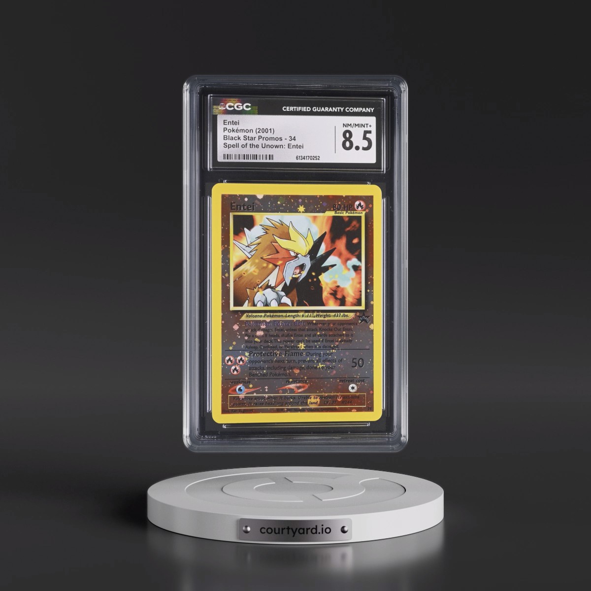 1999 Black Star Promos #34 Entei - Reverse Holo Spell of the Unown: Entei () (CGC 8.5 NM-MT+)