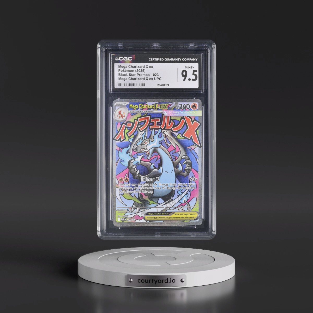 2025 Black Star Promos - Mega Evolution MEP EN #023 Mega Charizard X ex - Mega Charizard X ex Ultra Premium Collection (Holo) (CGC 9.5 MINT+)