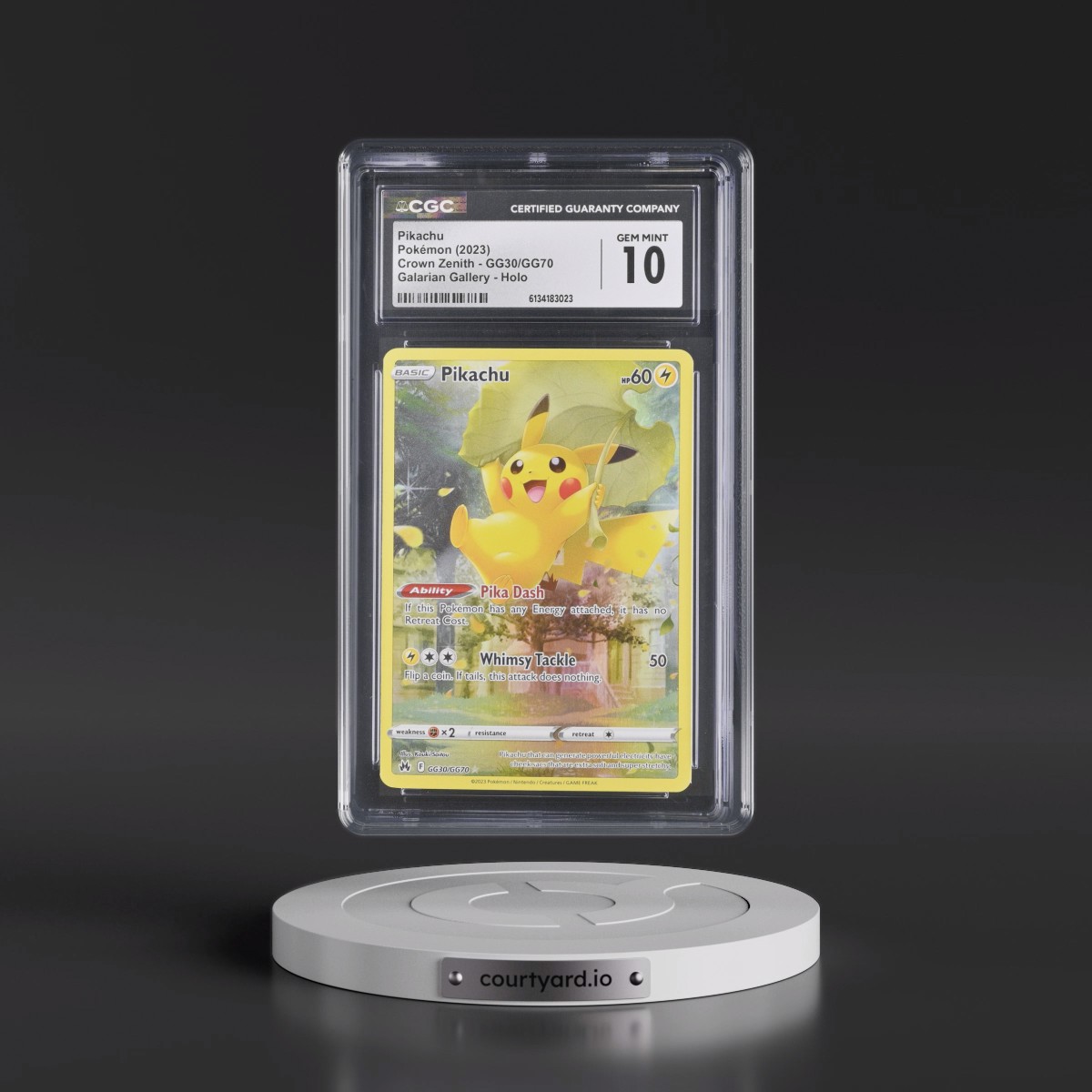 2023 Crown Zenith #GG30/GG70 Pikachu - Galarian Gallery Holo (CGC 10 GEM MINT)