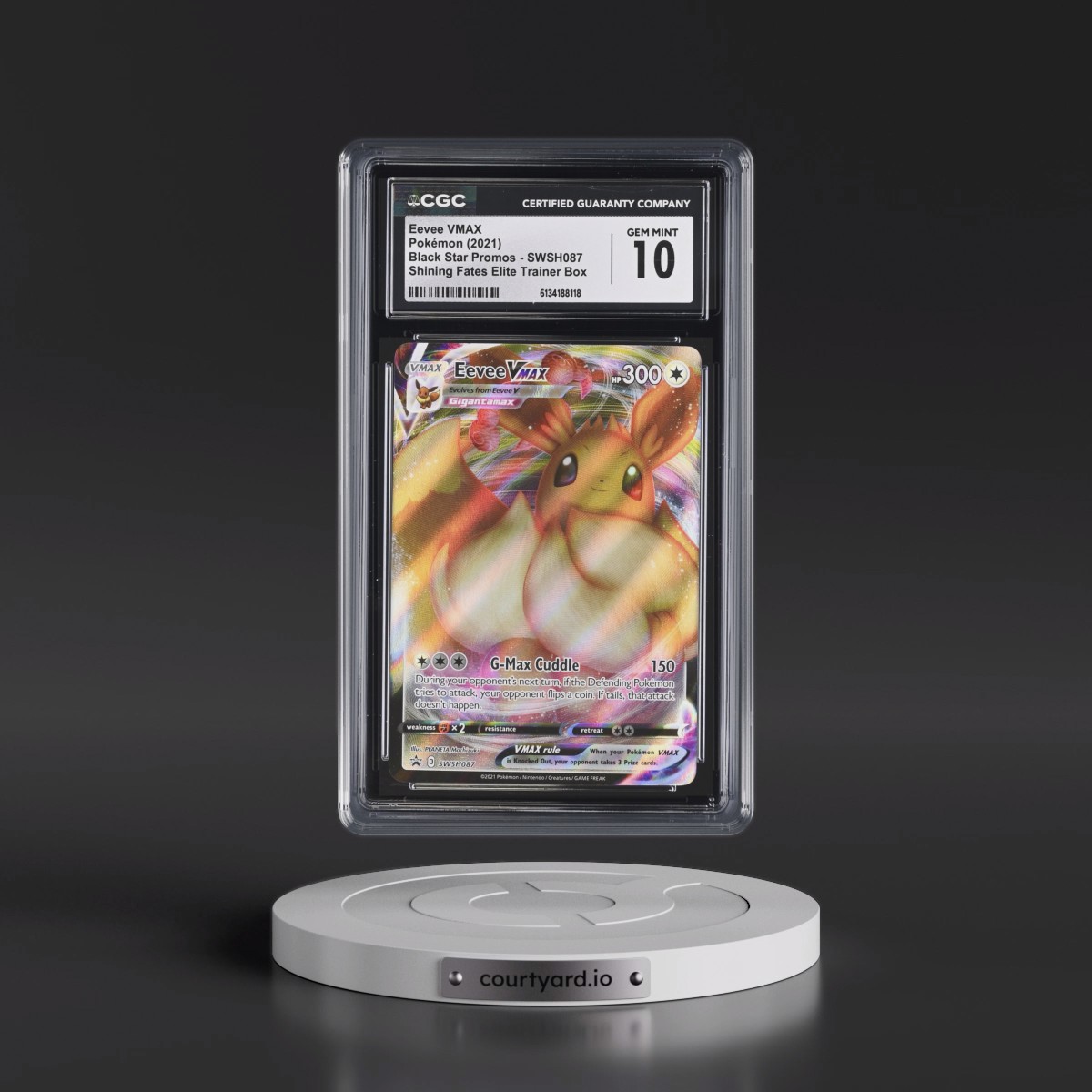 2017 Black Star Promos - Sword & Shield #SWSH087 Eevee VMAX - Shining Fates Elite Trainer Box (Holo) (CGC 10 GEM MINT)
