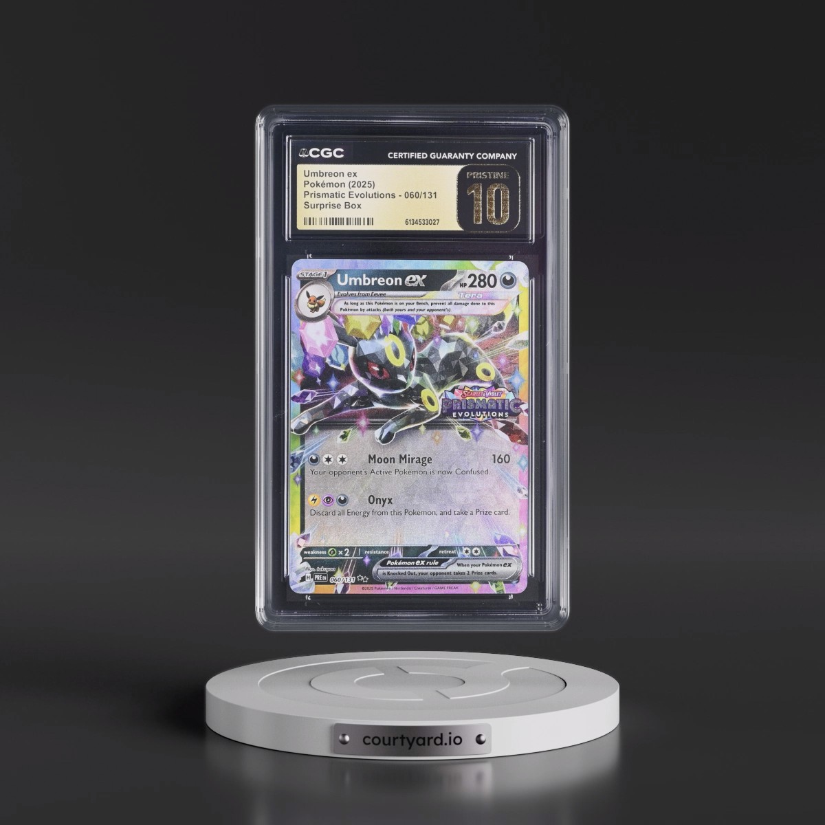 2024 Prismatic Evolutions - PRE EN #060/131 Umbreon ex - Surprise Box (Prismatic Evolutions Stamp) (Holo) (CGC 10 PRISTINE)