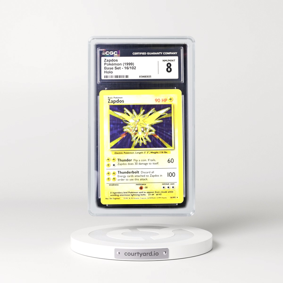 1999 Base Set #16/102 Zapdos - Holo (CGC 8 NM-MT)