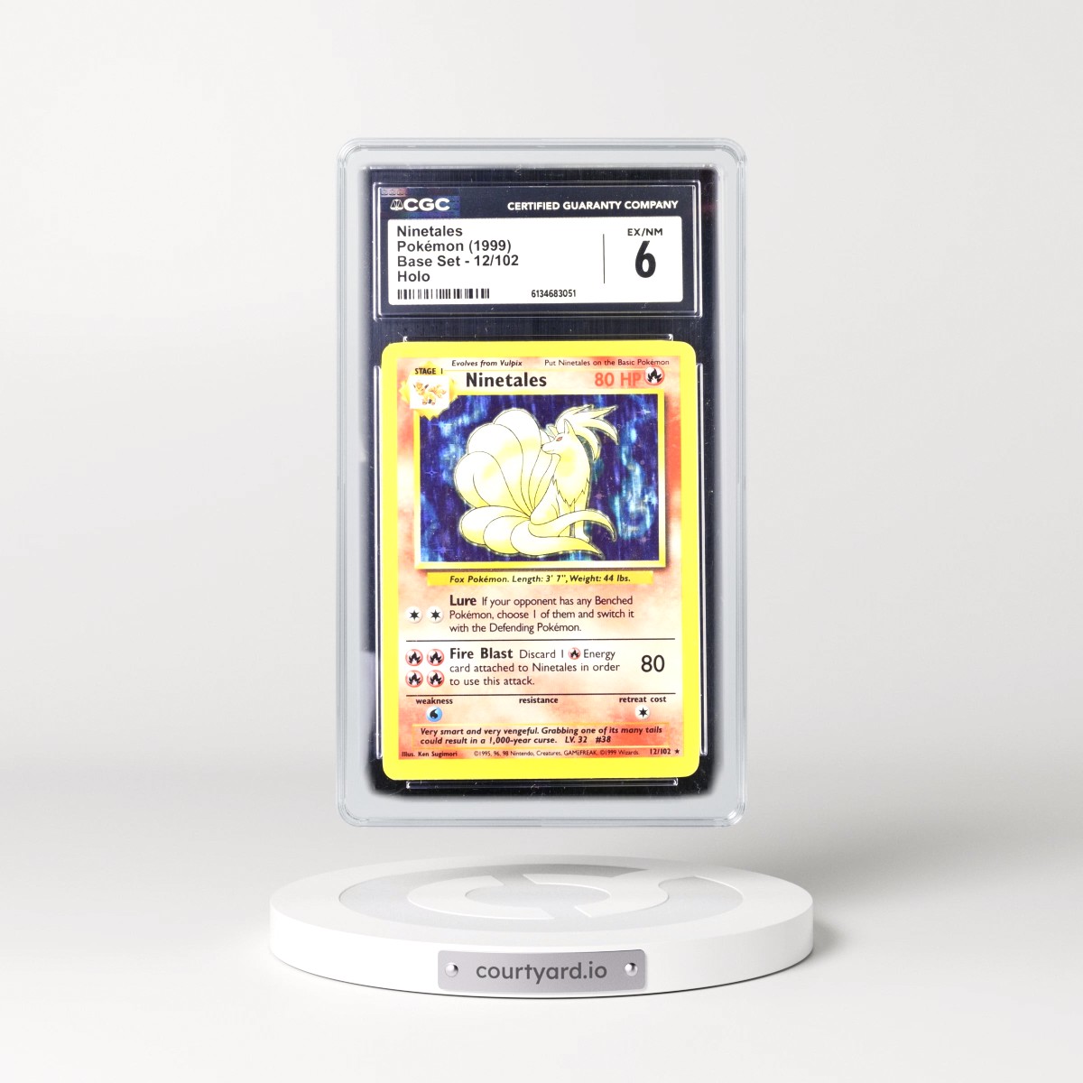 1999 Base Set #12/102 Ninetales - Holo (CGC 6 EX-NM)