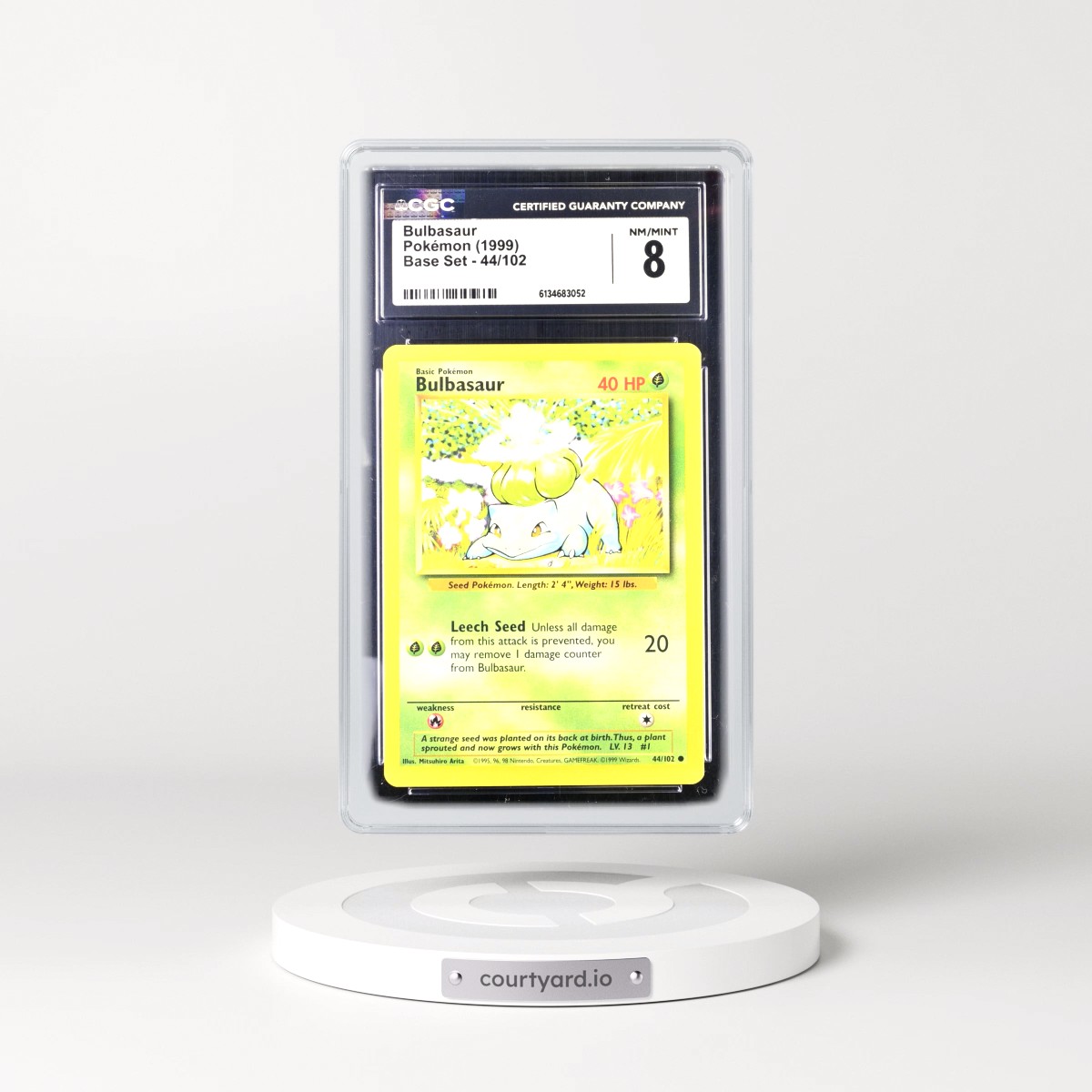 1999 Base Set #44/102 Bulbasaur (CGC 8 NM-MT)