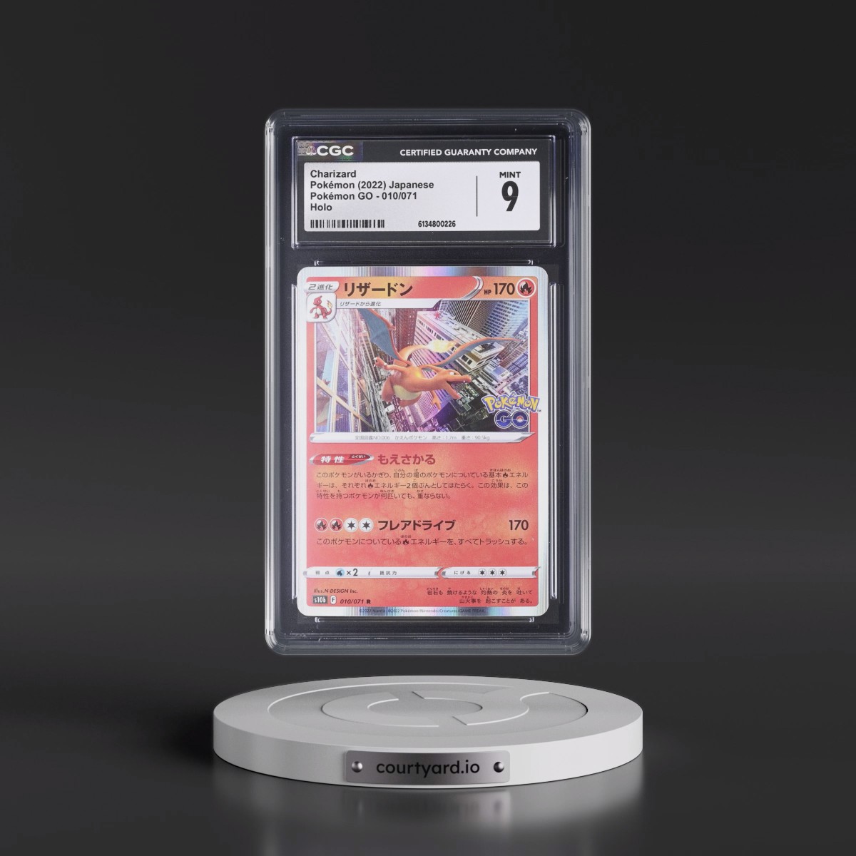 2022 Pokémon GO #010/071 Charizard - Holo (CGC 9 MINT)