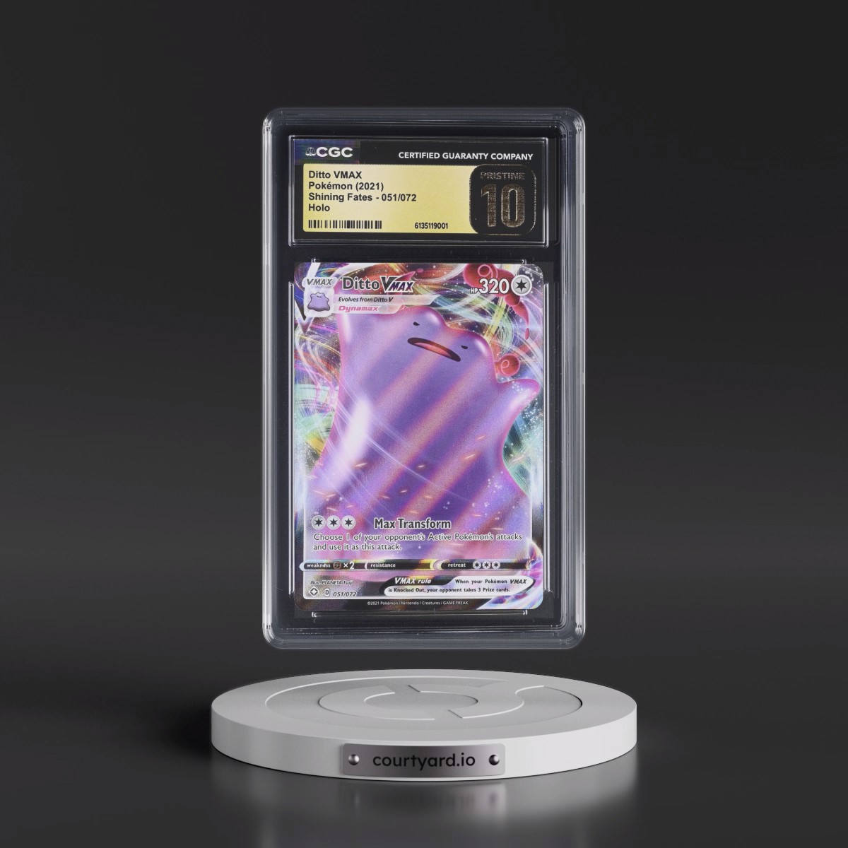 2021 Shining Fates #051/072 Ditto VMAX - Holo (CGC 10 PRISTINE)