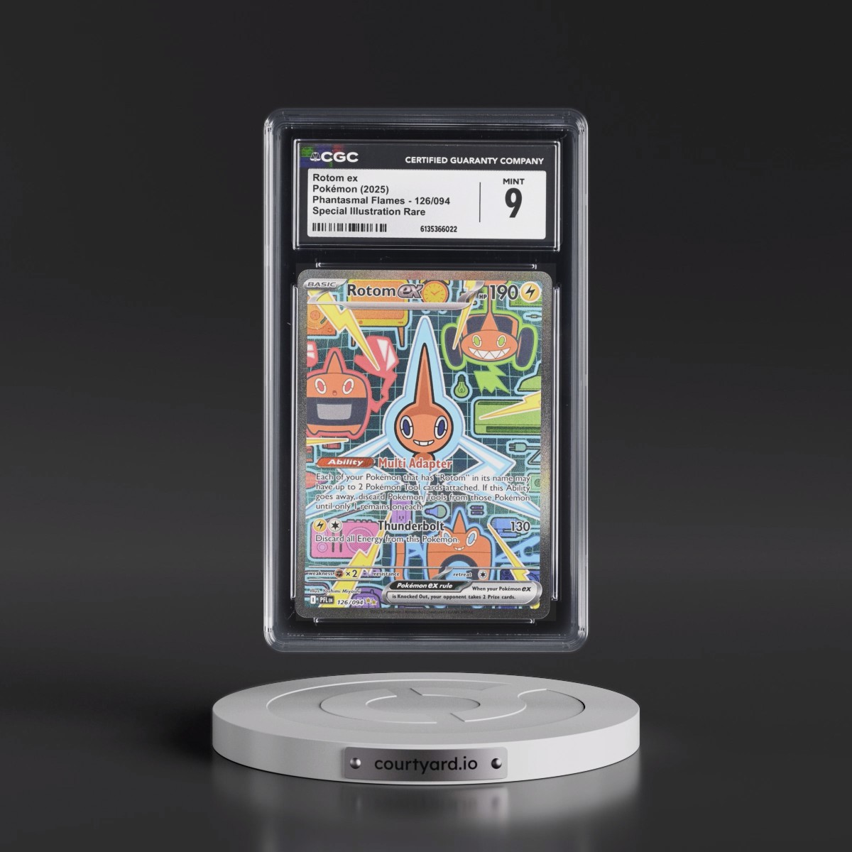 2025 Phantasmal Flames - PFL EN #126/094 Rotom ex - Special Illustration Rare (Holo) (CGC 9 MINT)