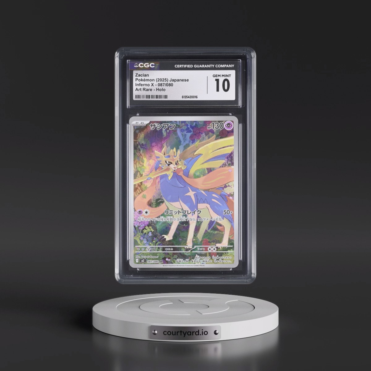 2025 Inferno X - M2 #087/080 Zacian - Art Rare Holo (CGC 10 GEM MINT)
