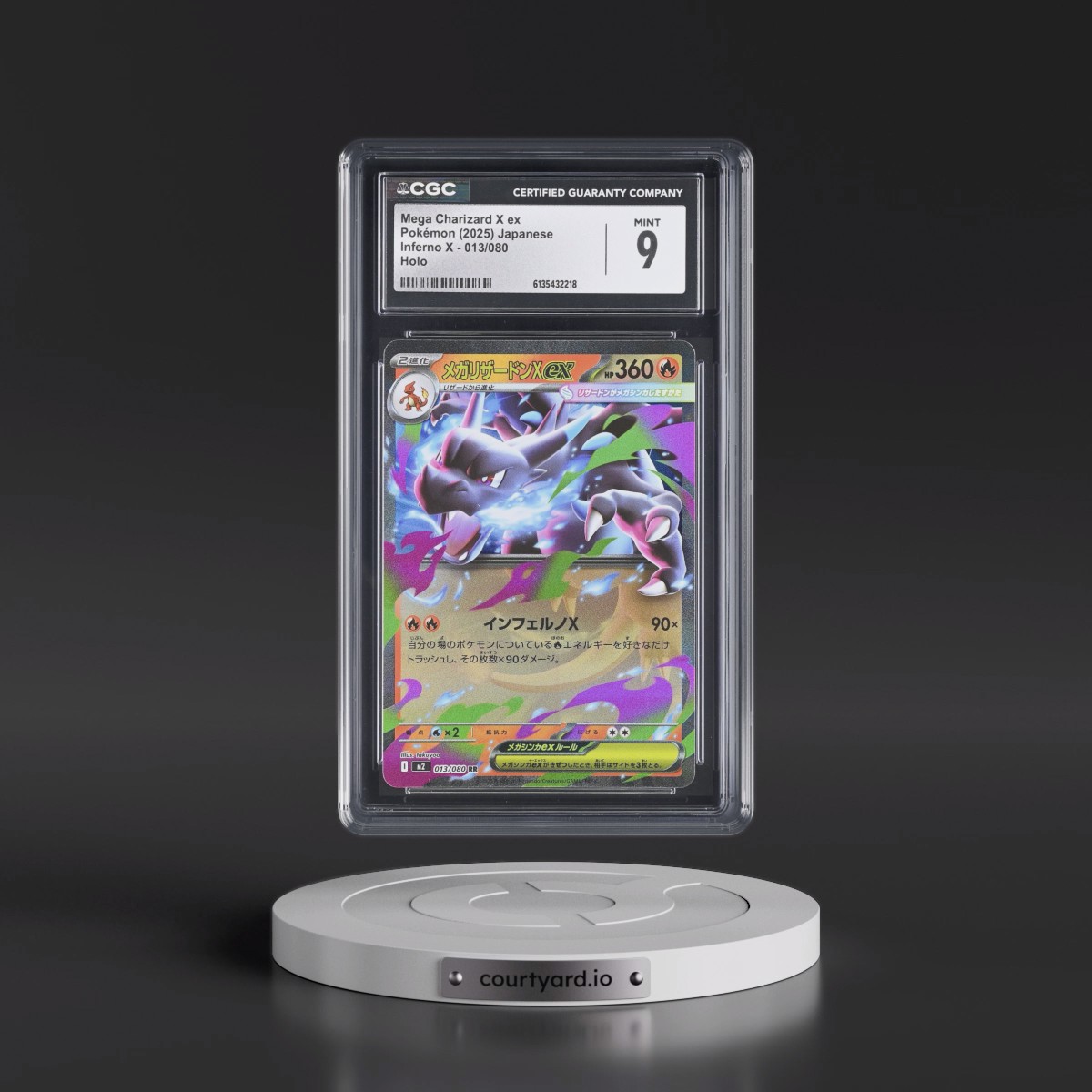 2025 Inferno X - M2 #013/080 Mega Charizard X ex - Holo (CGC 9 MINT)