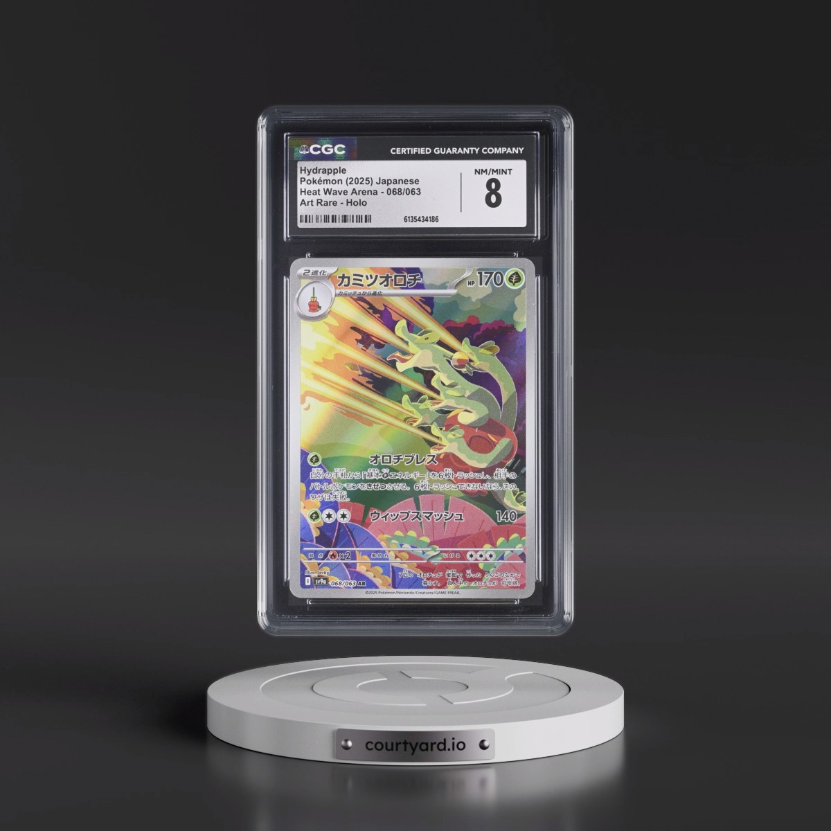 2025 Heat Wave Arena - sv9a Hydrapple - Art Rare Holo #068/063 CGC 8