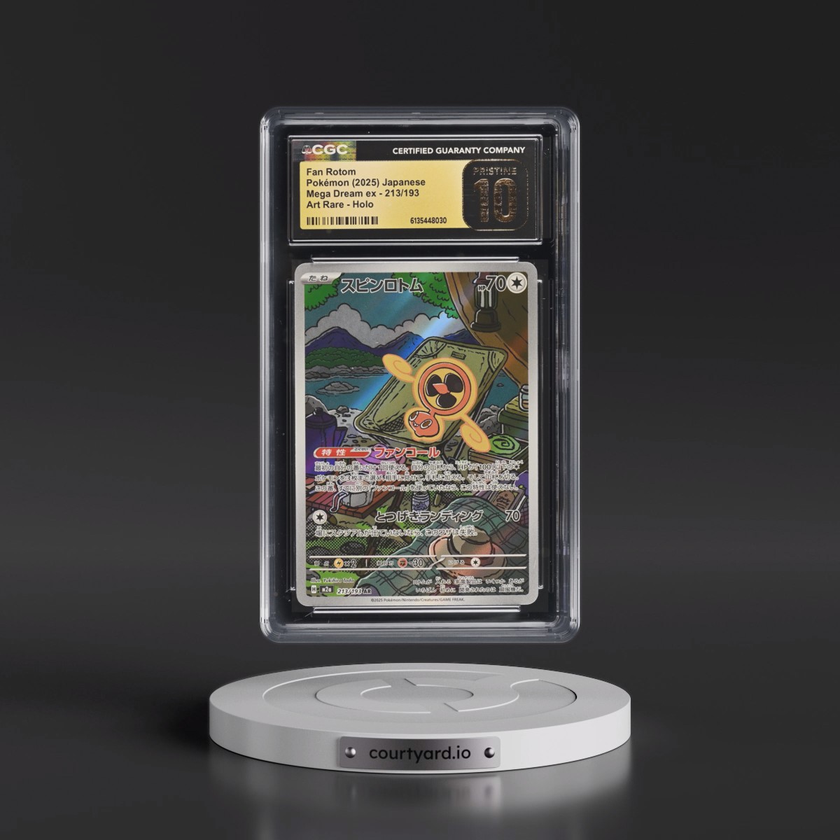 2025 Mega Dream ex - M2a #213/193 Fan Rotom - Art Rare Holo (CGC 10 PRISTINE)