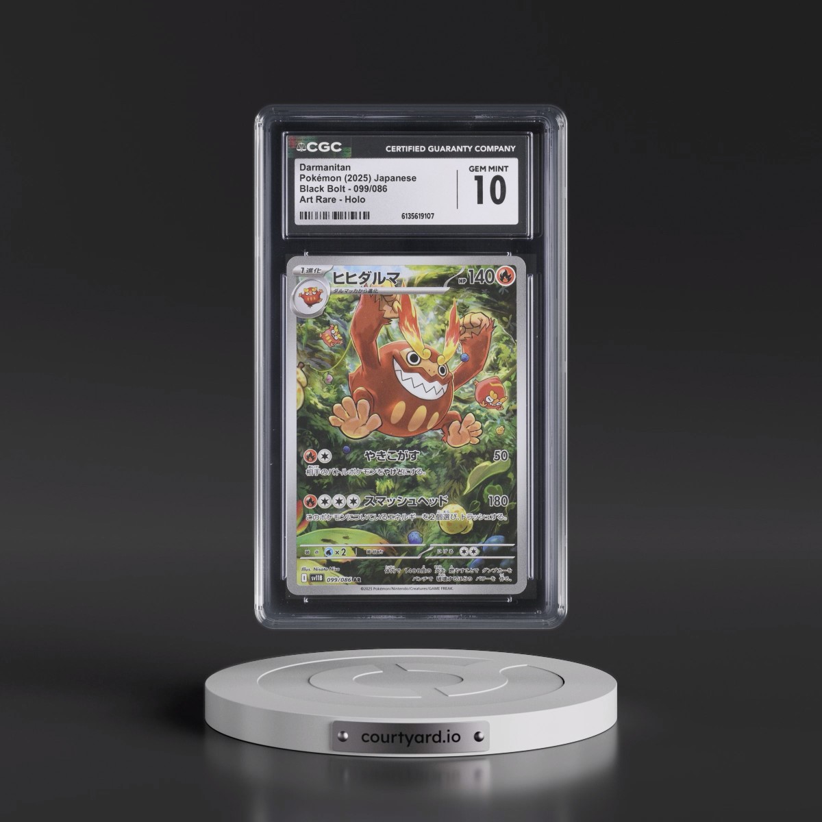 2025 Black Bolt - sv11B #099/086 Darmanitan - Art Rare Holo (CGC 10 GEM MINT)