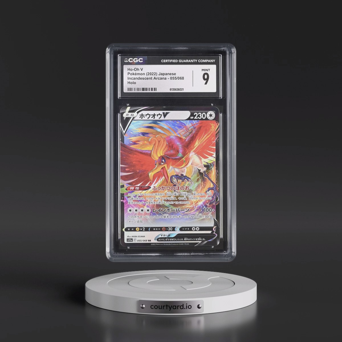 2022 Incandescent Arcana #055/068 Ho-Oh V - Holo (CGC 9 MINT)