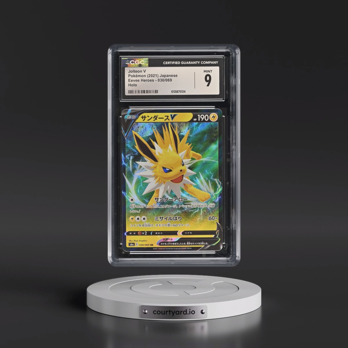 2021 Eevee Heroes #030/069 Jolteon V - Holo (CGC 9 MINT)