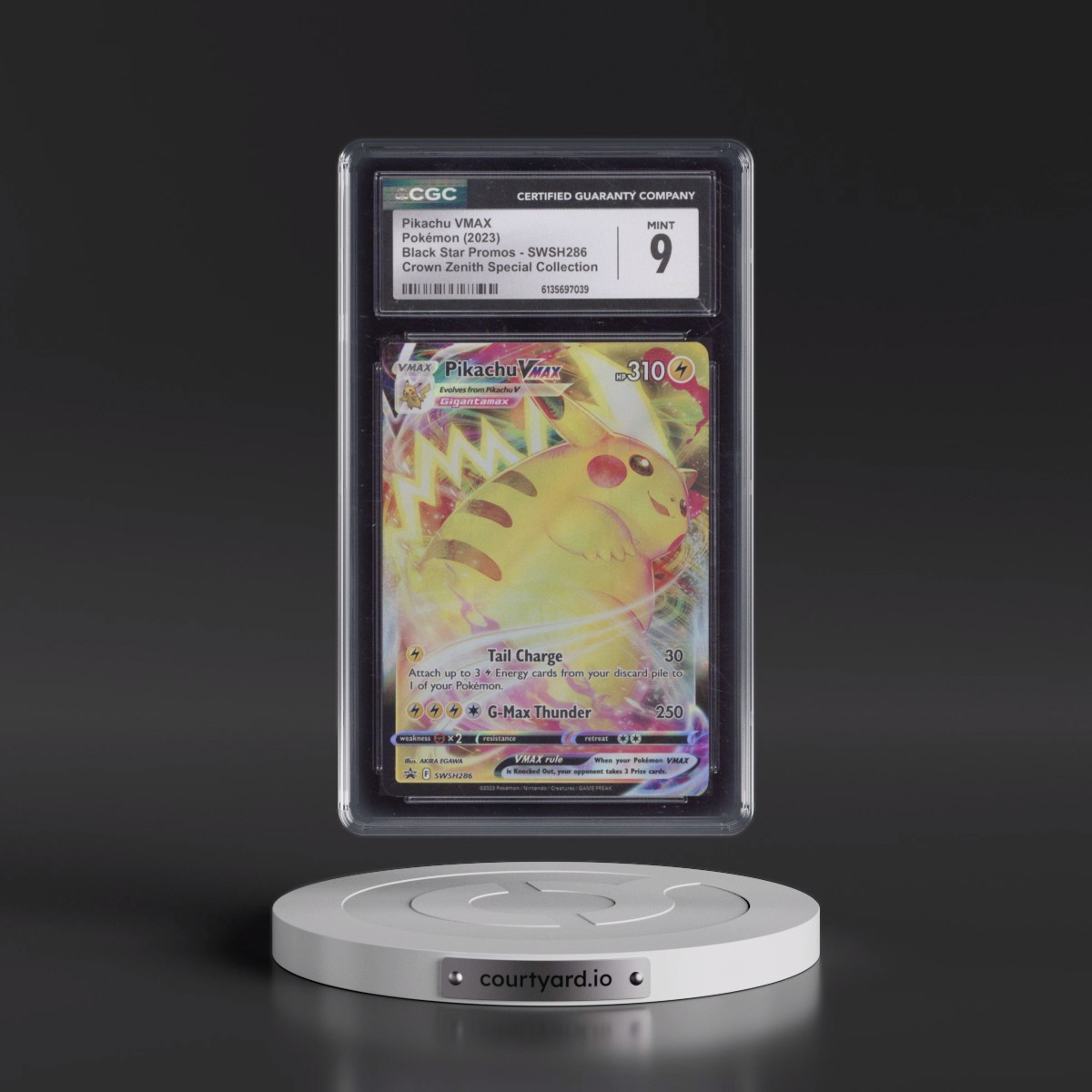2017 Black Star Promos - Sword & Shield #SWSH286 Pikachu VMAX - Crown Zenith Special Collection (Holo) (CGC 9 MINT)