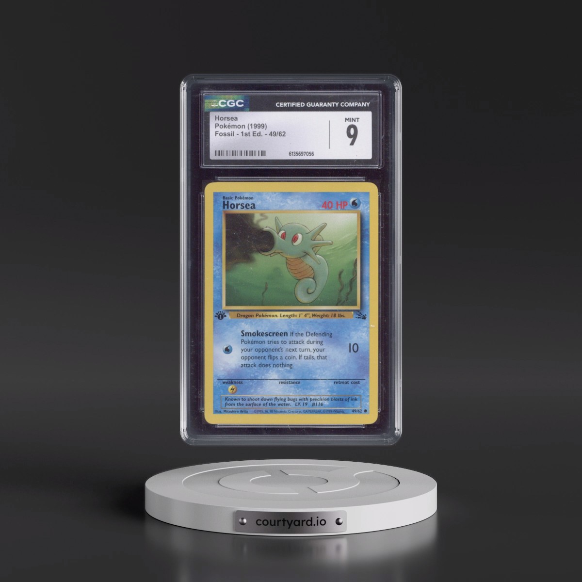 1999 Fossil #49/62 Horsea - 1st Edition 1st Edition (CGC 9 MINT)