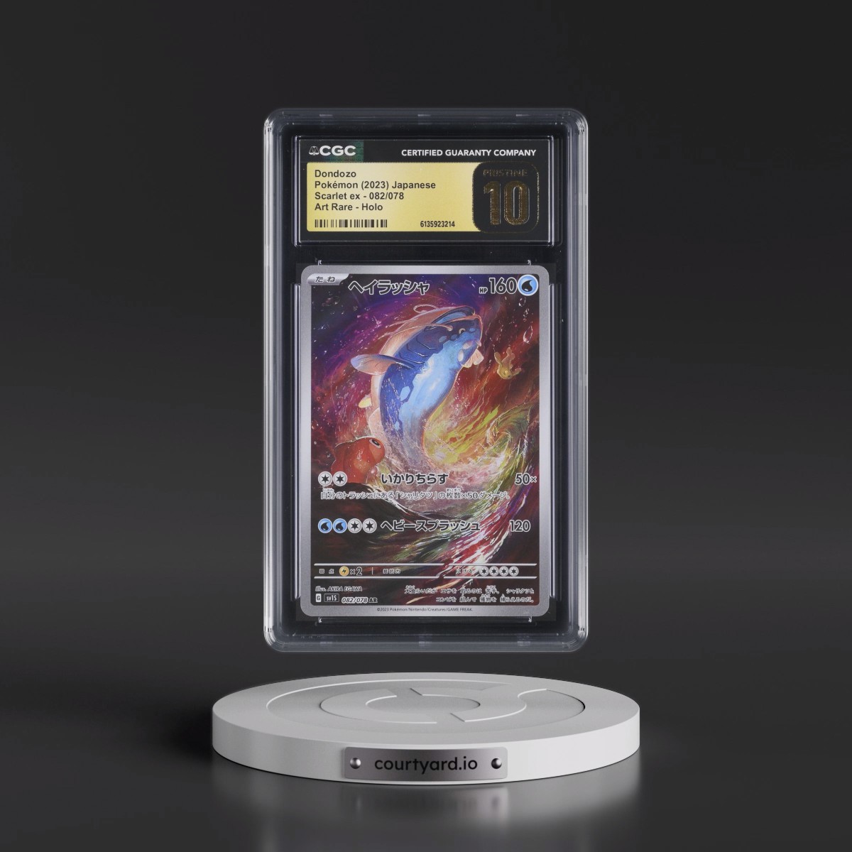 2023 Scarlet ex #082/078 Dondozo - Art Rare Holo (CGC 10 PRISTINE)