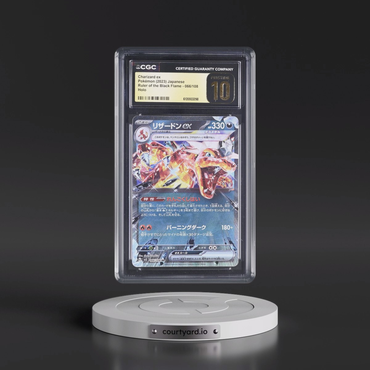 2023 Ruler of the Black Flame #066/108 Charizard ex - Holo (CGC 10 PRISTINE)