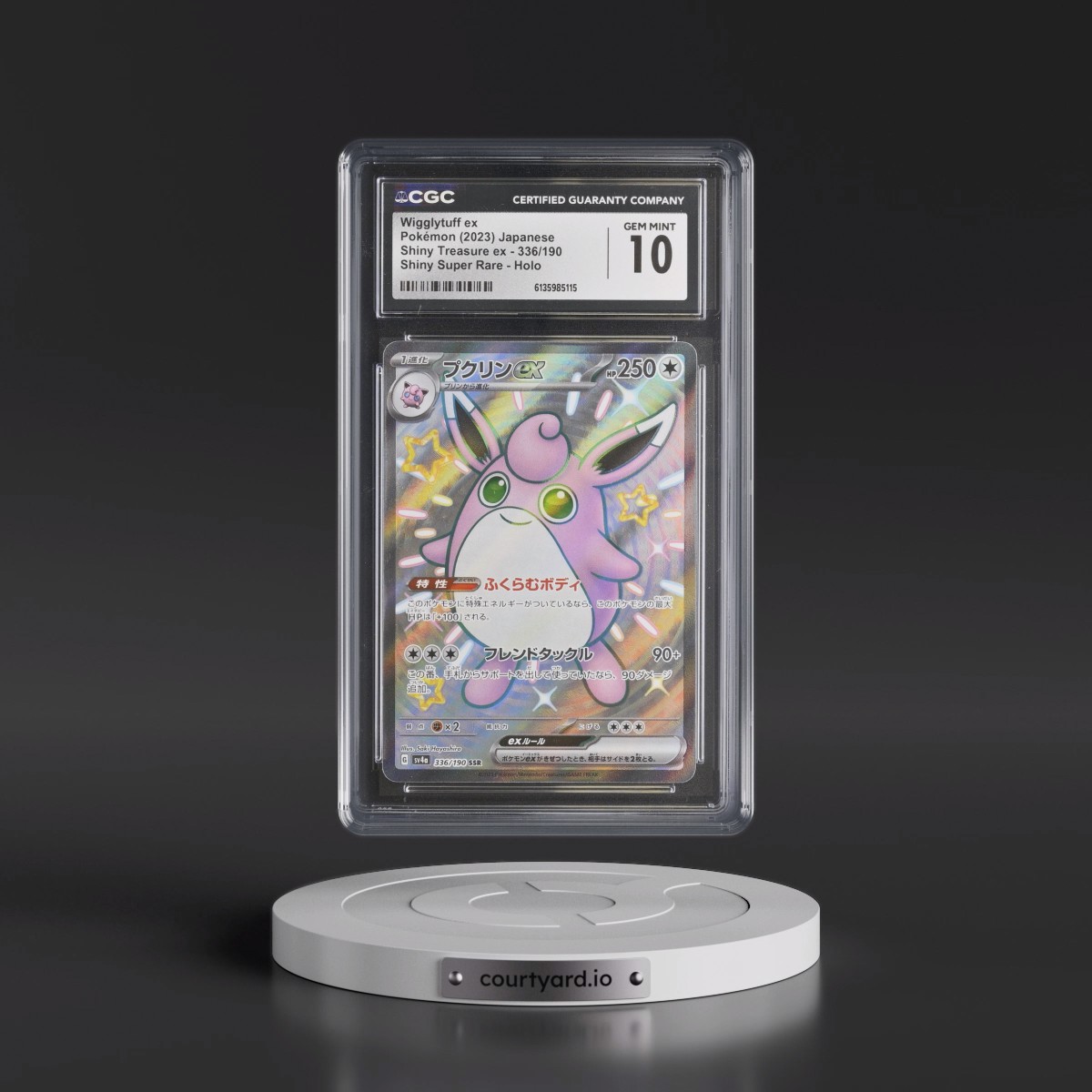 2023 Shiny Treasure ex #336/190 Wigglytuff ex - Shiny Super Rare Holo (CGC 10 GEM MINT)