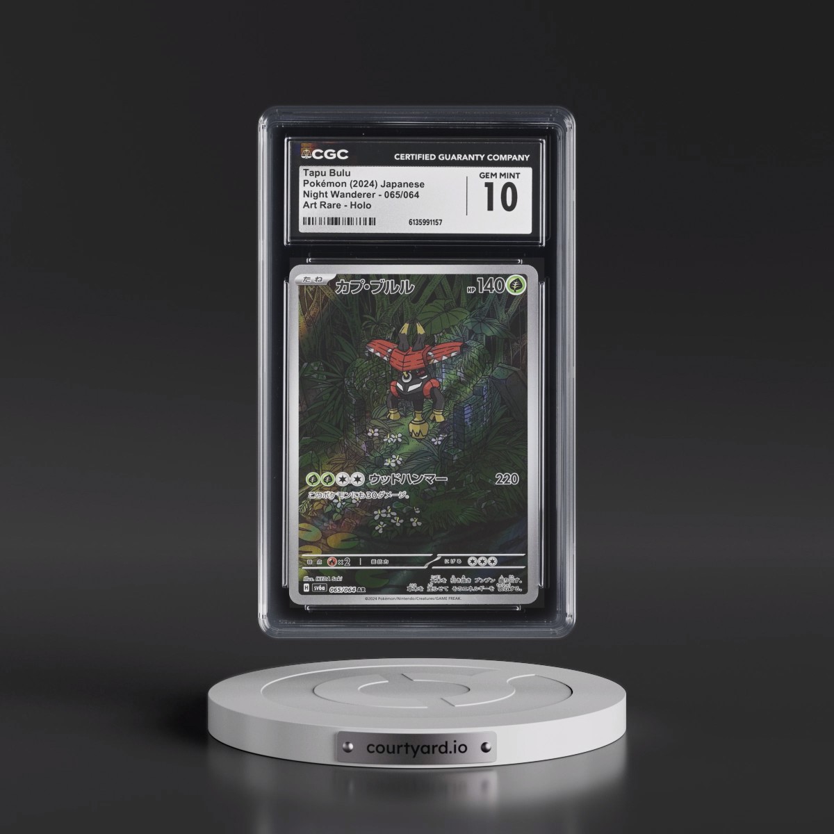 2024 Night Wanderer #065/064 Tapu Bulu - Art Rare Holo (CGC 10 GEM MINT)