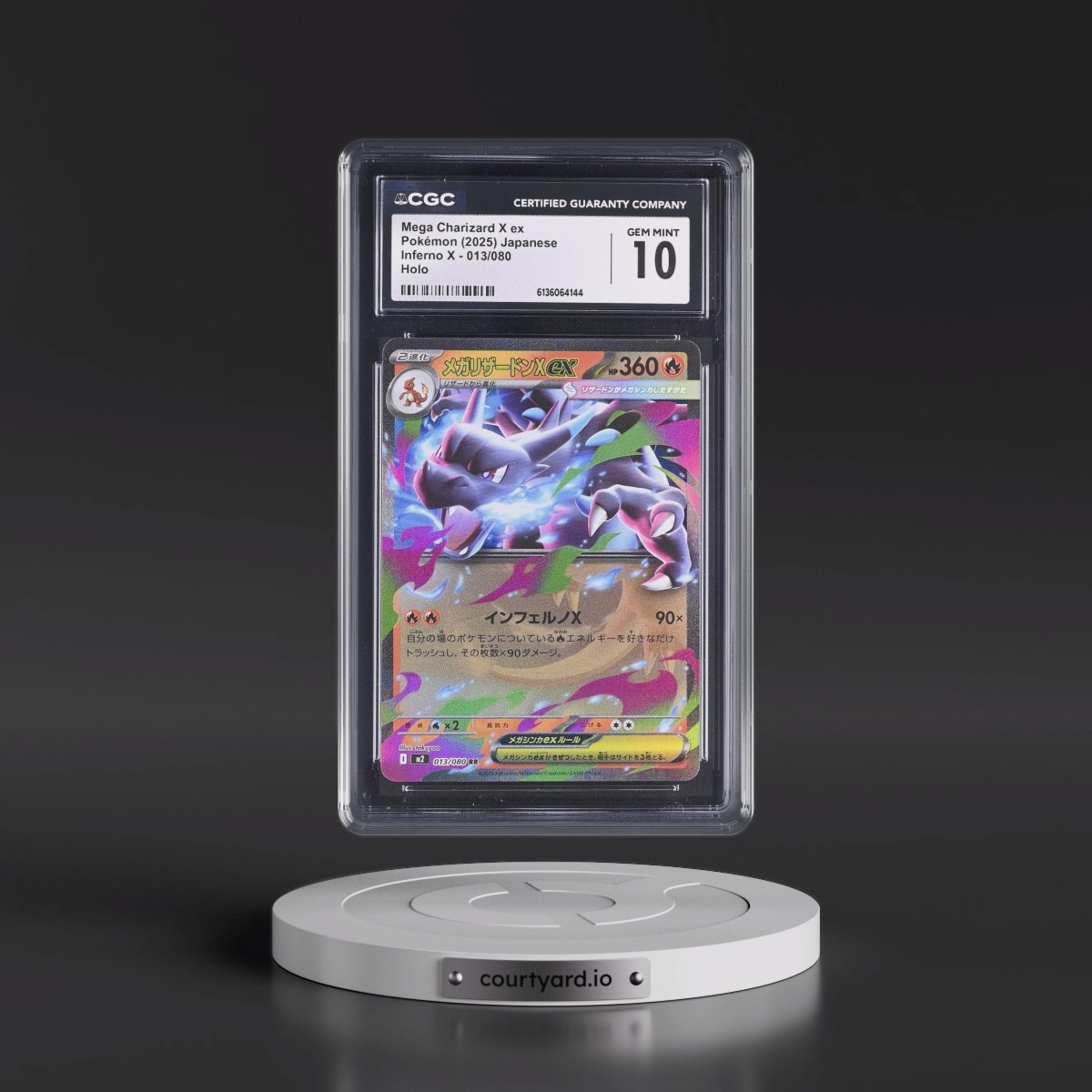 2025 Inferno X - M2 #013/080 Mega Charizard X ex - Holo (CGC 10 GEM MINT)