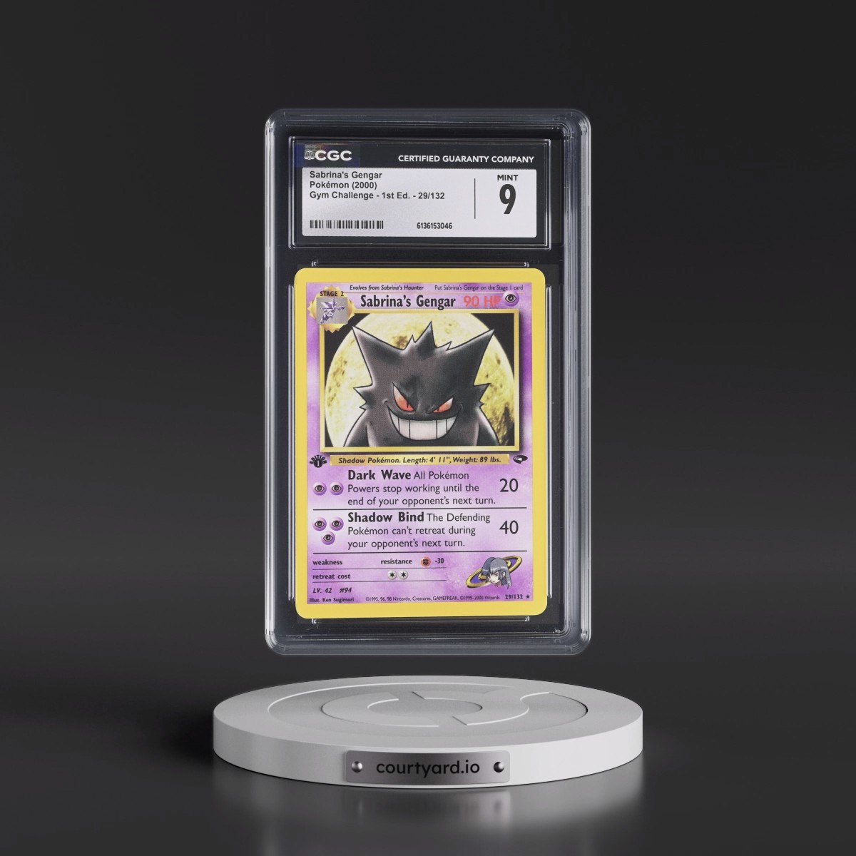2000 Gym Challenge #29/132 Sabrina's Gengar - 1st Edition 1st Edition (CGC 9 MINT) - Photo