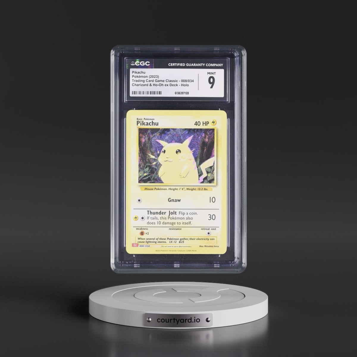 2023 Trading Card Game Classic - CLV, CLC, CLB #008/034 Pikachu - Charizard & Ho-Oh ex Deck - CLC Holo (CGC 9 MINT)