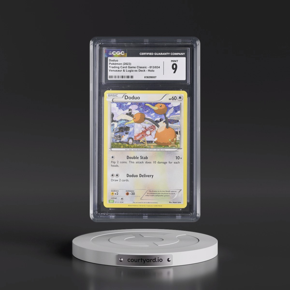 2023 Trading Card Game Classic - CLV, CLC, CLB #013/034 Doduo - Venusaur & Lugia ex Deck - CLV Holo (CGC 9 MINT)