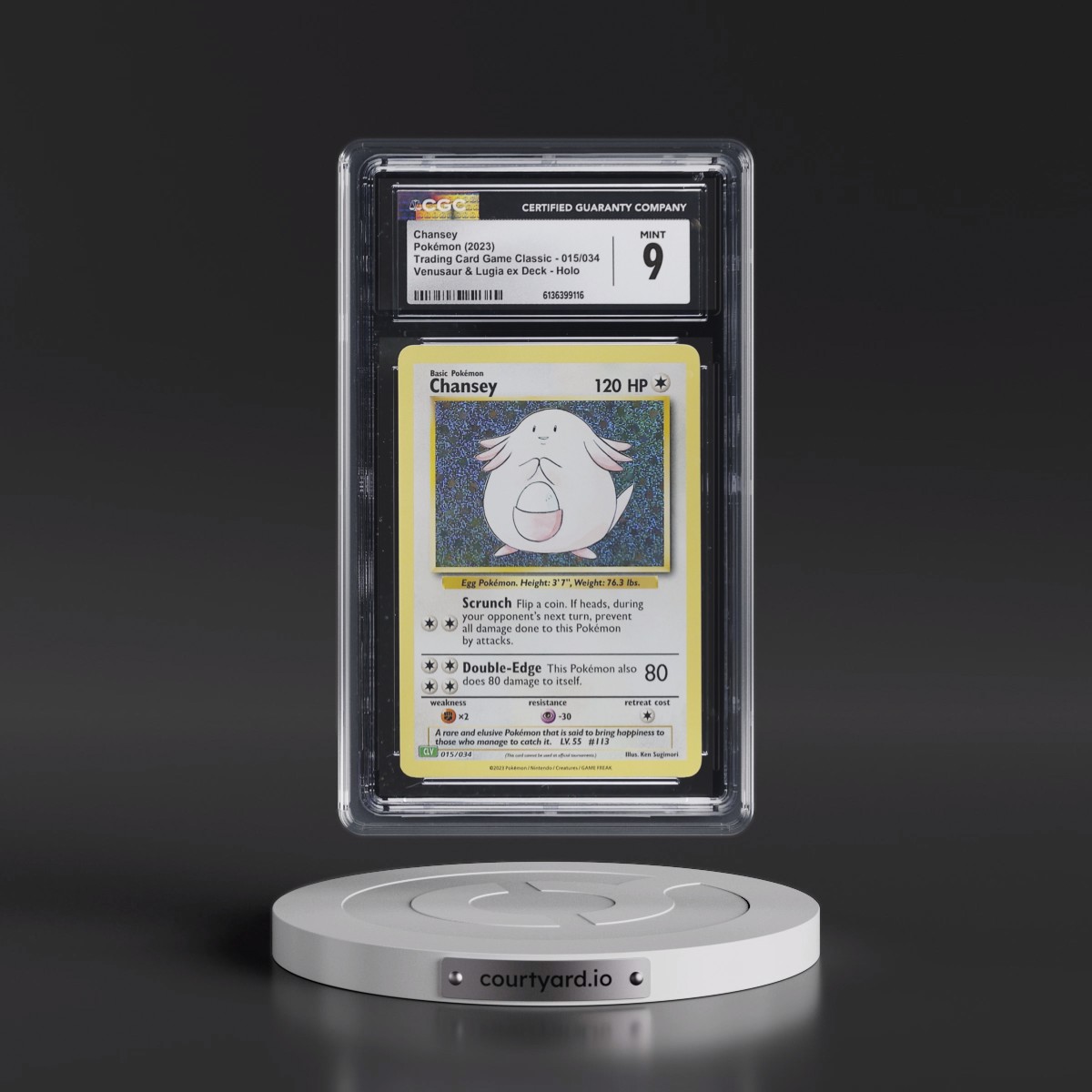 2023 Trading Card Game Classic - CLV, CLC, CLB #015/034 Chansey - Venusaur & Lugia ex Deck - CLV Holo (CGC 9 MINT)
