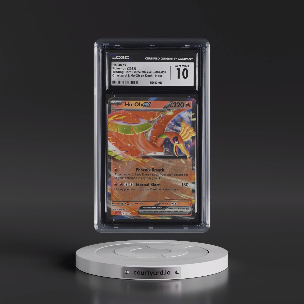 2023 Trading Card Game Classic - CLV, CLC, CLB #007/034 Ho-Oh ex - Charizard & Ho-Oh ex Deck - CLC Holo (CGC 10 GEM MINT)