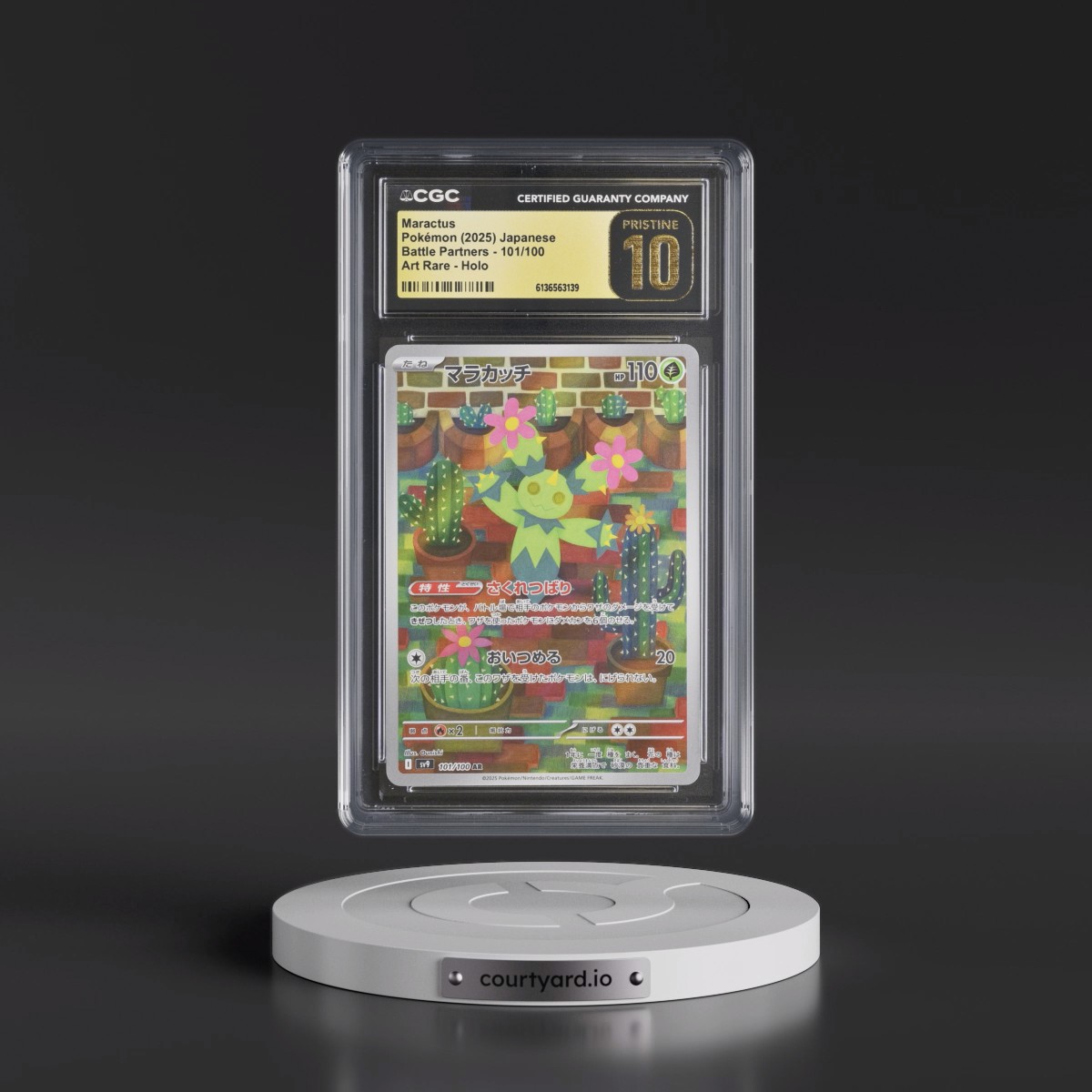 2025 Battle Partners - sv9 #101/100 Maractus - Art Rare Holo (CGC 10 PRISTINE)