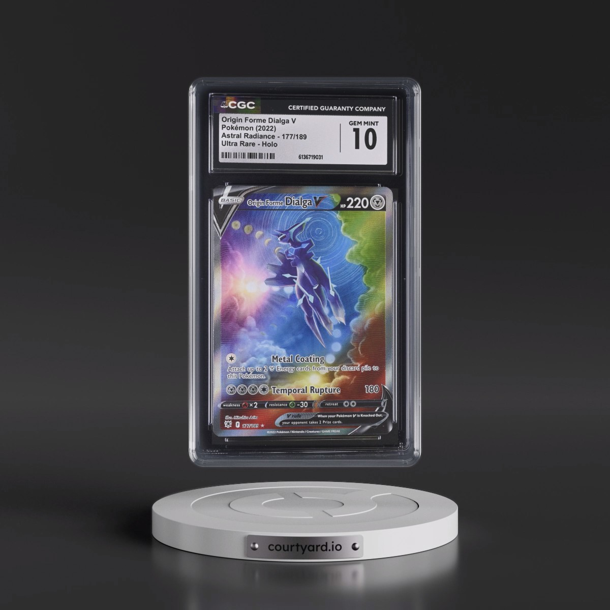 Astral Radiance #177/189 Origin Forme Dialga V - Ultra Rare Holo (CGC 10 GEM MINT)