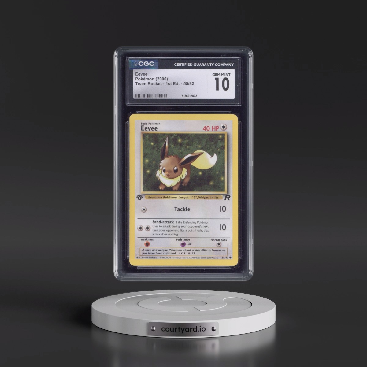 2000 Team Rocket #55/82 Eevee - 1st Edition 1st Edition (CGC 10 GEM MINT)