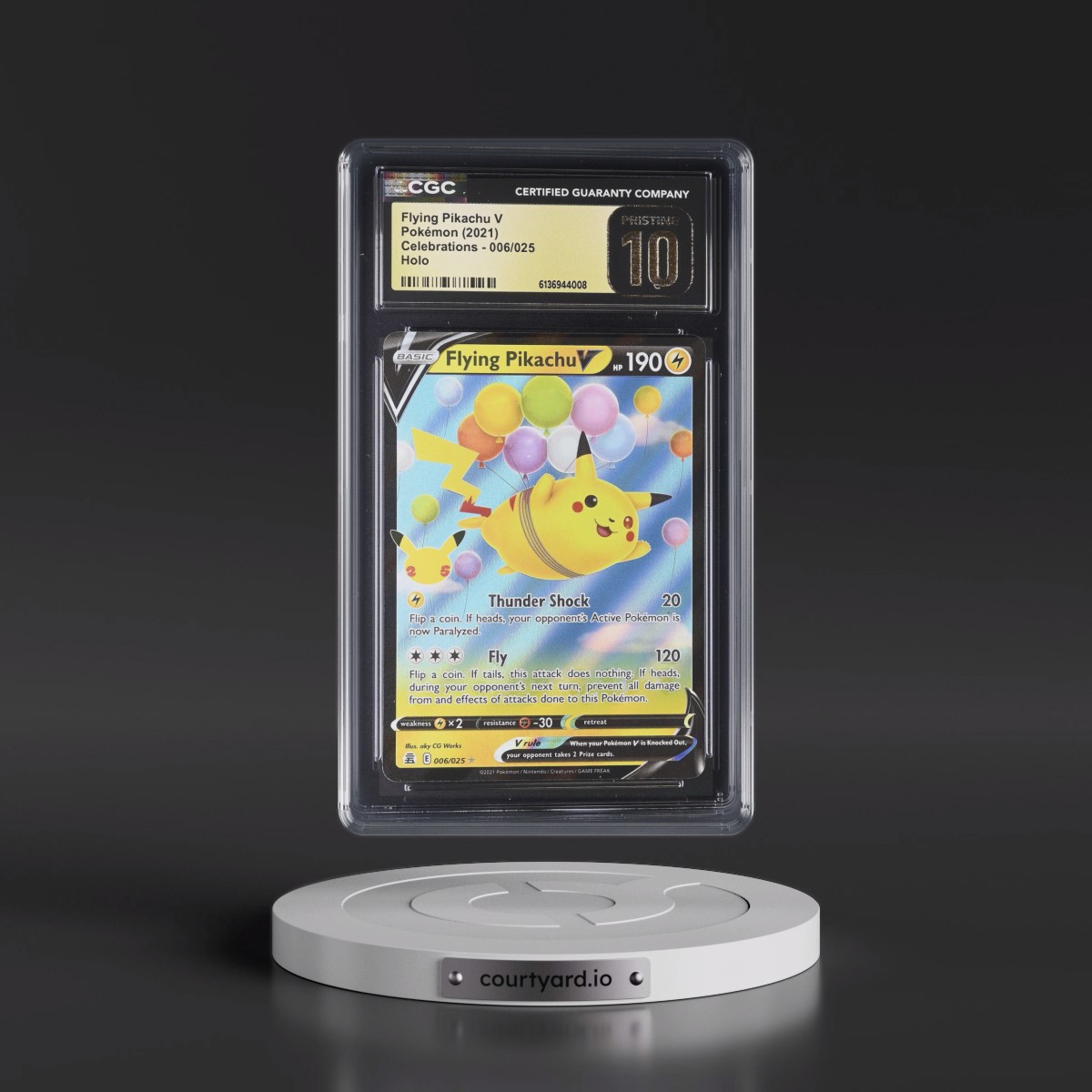 2021 Celebrations #006/025 Flying Pikachu V - Holo (CGC 10 PRISTINE)
