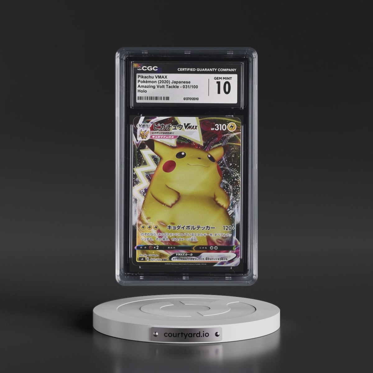 2020 Amazing Volt Tackle #031/100 Pikachu VMAX - Holo (CGC 10 GEM MINT)