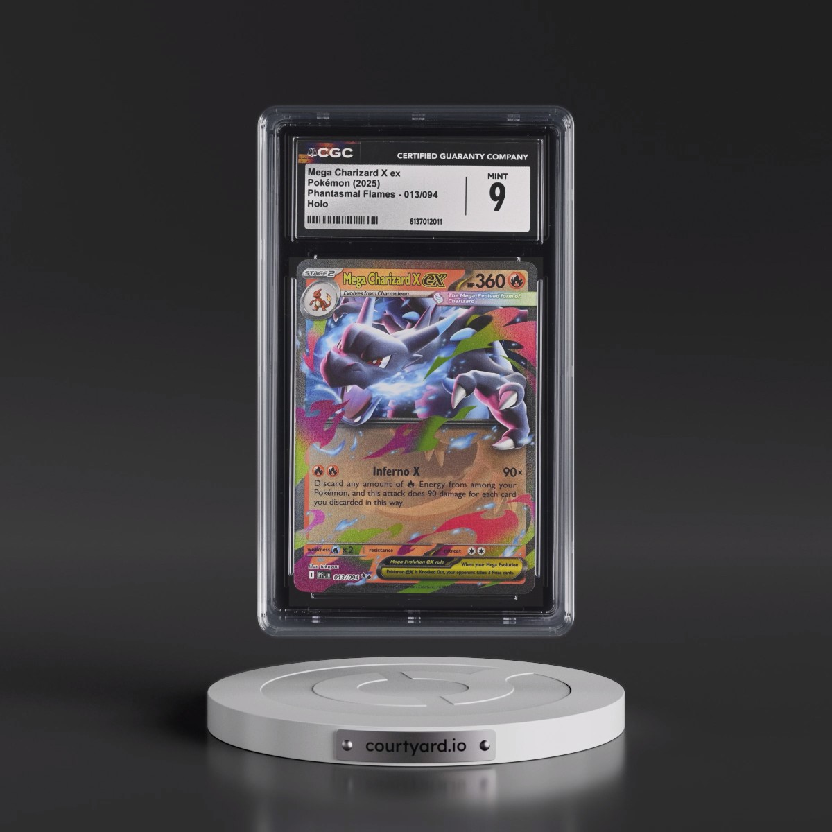 2025 Phantasmal Flames - PFL EN #013/094 Mega Charizard X ex - Holo (CGC 9 MINT)