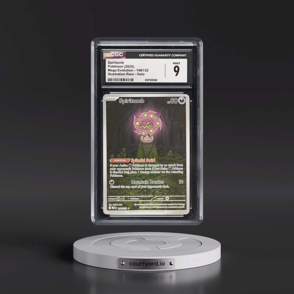 2025 Mega Evolution - MEG EN #148/132 Spiritomb - Illustration Rare Holo (CGC 9 MINT)