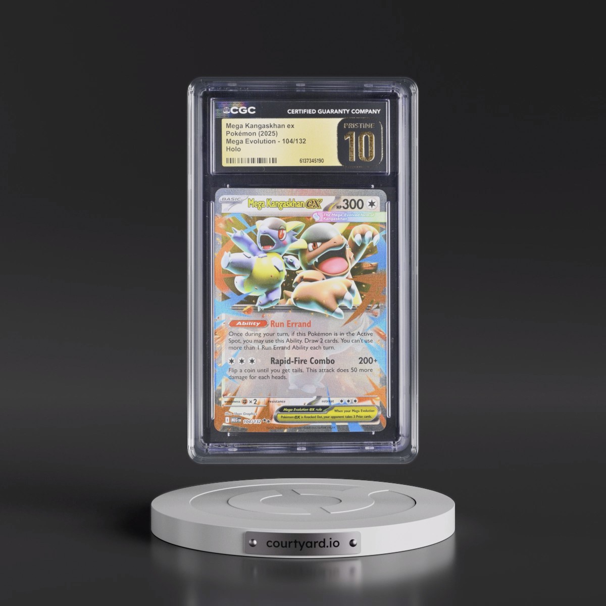 2025 Mega Evolution - MEG EN #104/132 Mega Kangaskhan ex - Holo (CGC 10 PRISTINE)