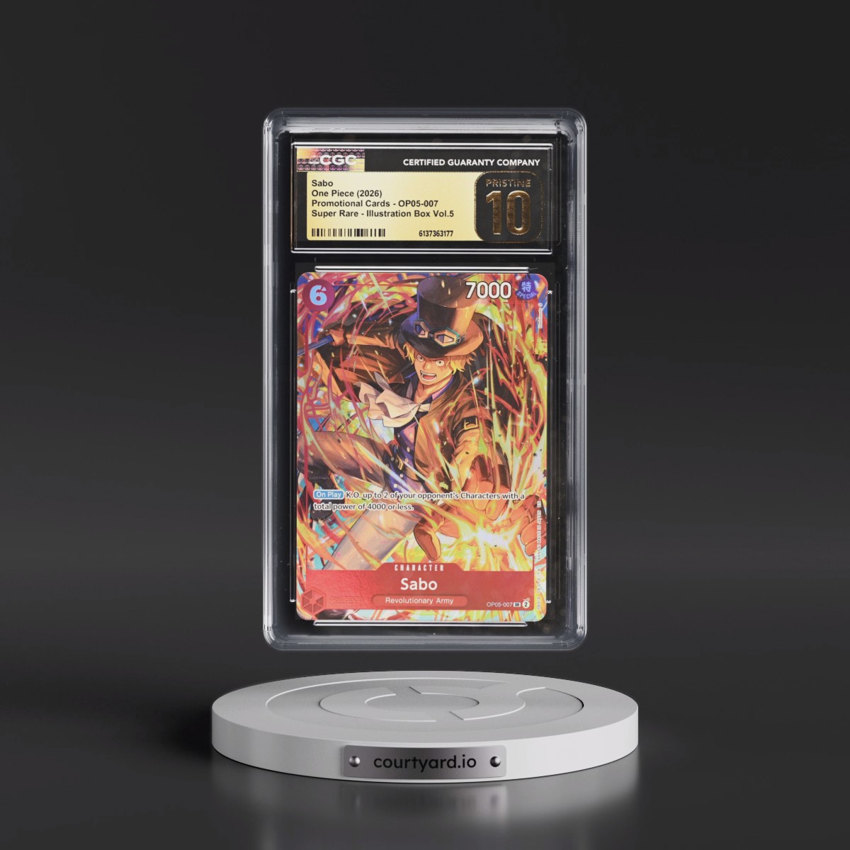 2022 Promotional Cards - English #OP05-007 Sabo - Illustration Box Vol.5 (Borderless) (CGC 10 PRISTINE)