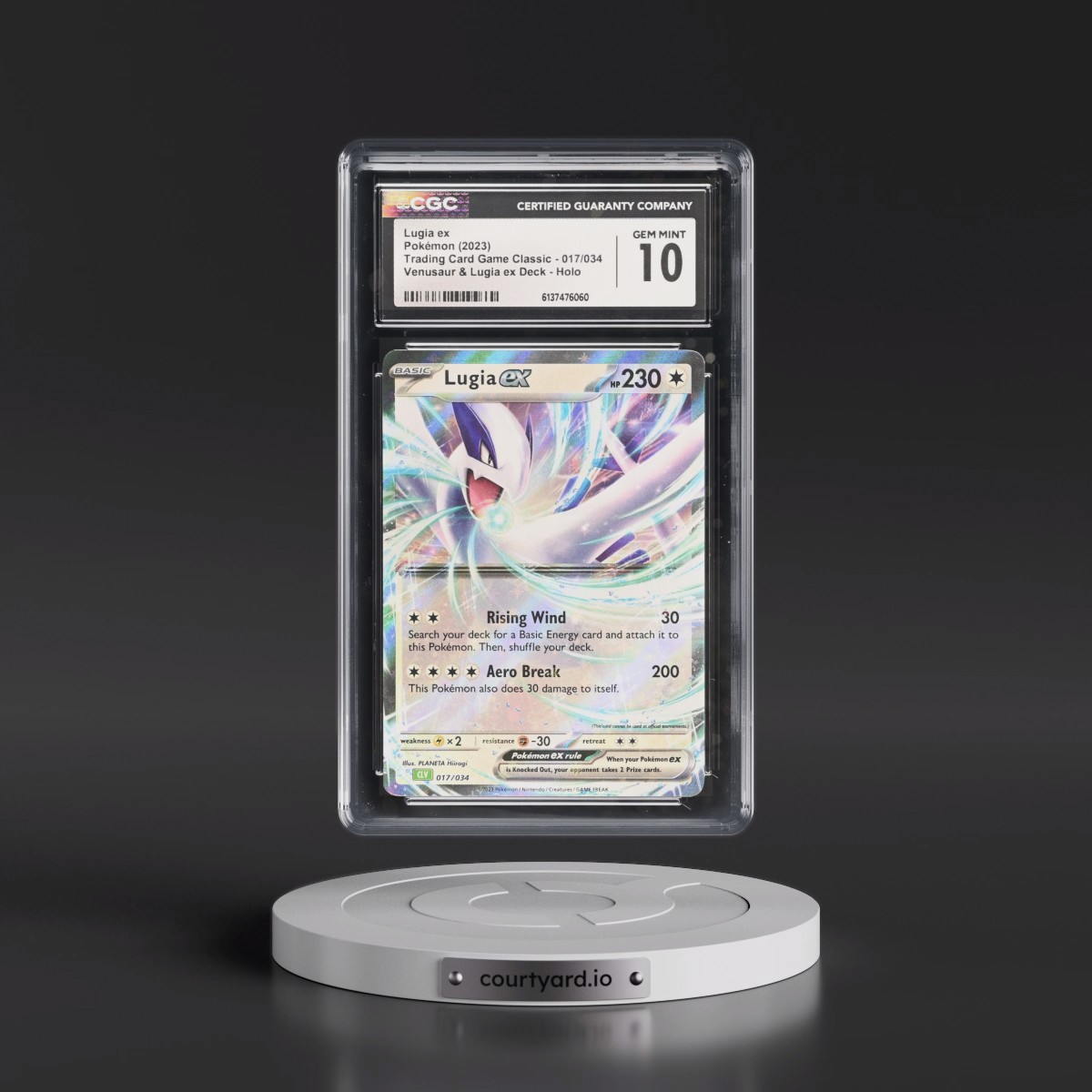 2023 Trading Card Game Classic - CLV, CLC, CLB #017/034 Lugia ex - Venusaur & Lugia ex Deck - CLV Holo (CGC 10 GEM MINT)