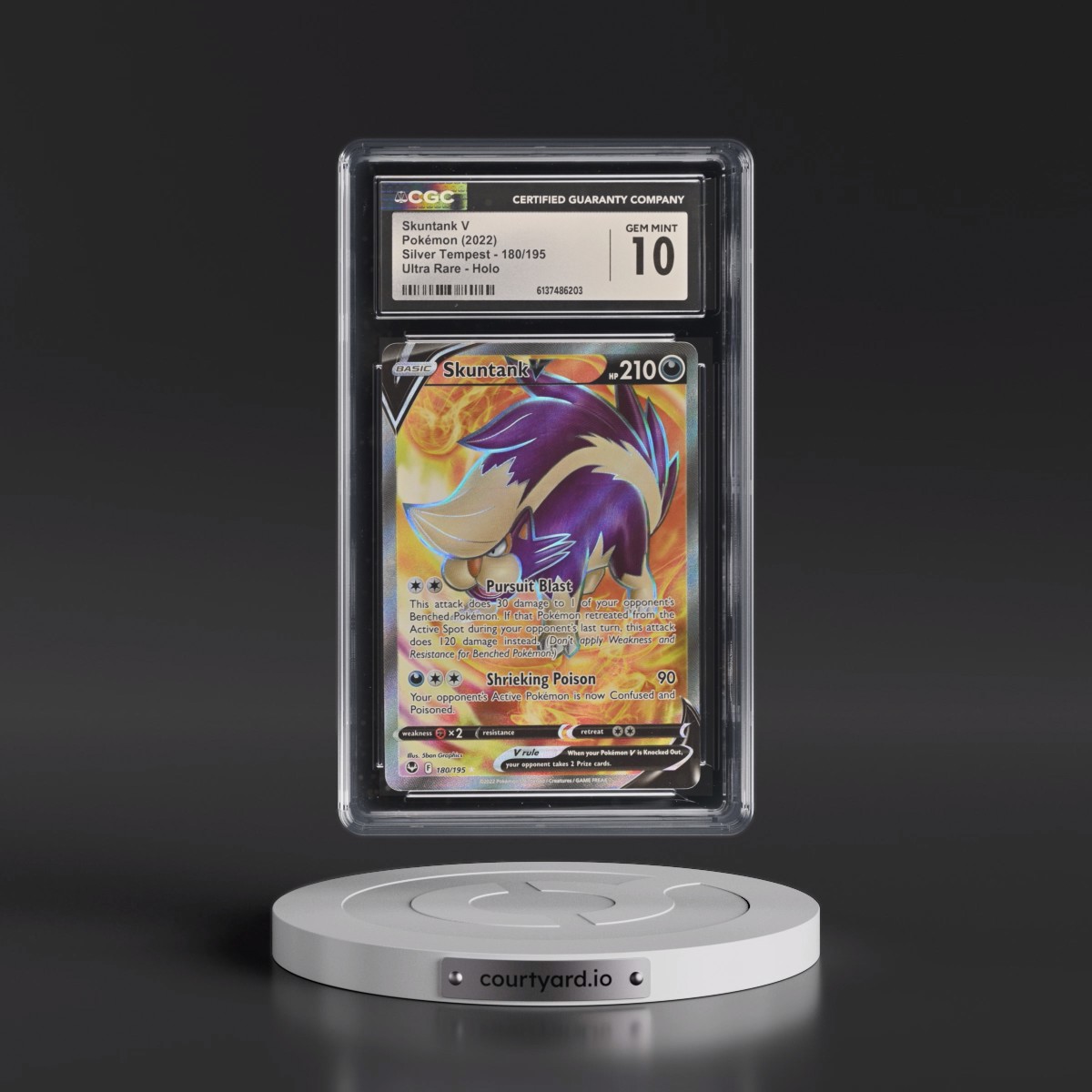 2022 Silver Tempest Skuntank V - Ultra Rare Holo #180/195 CGC 10